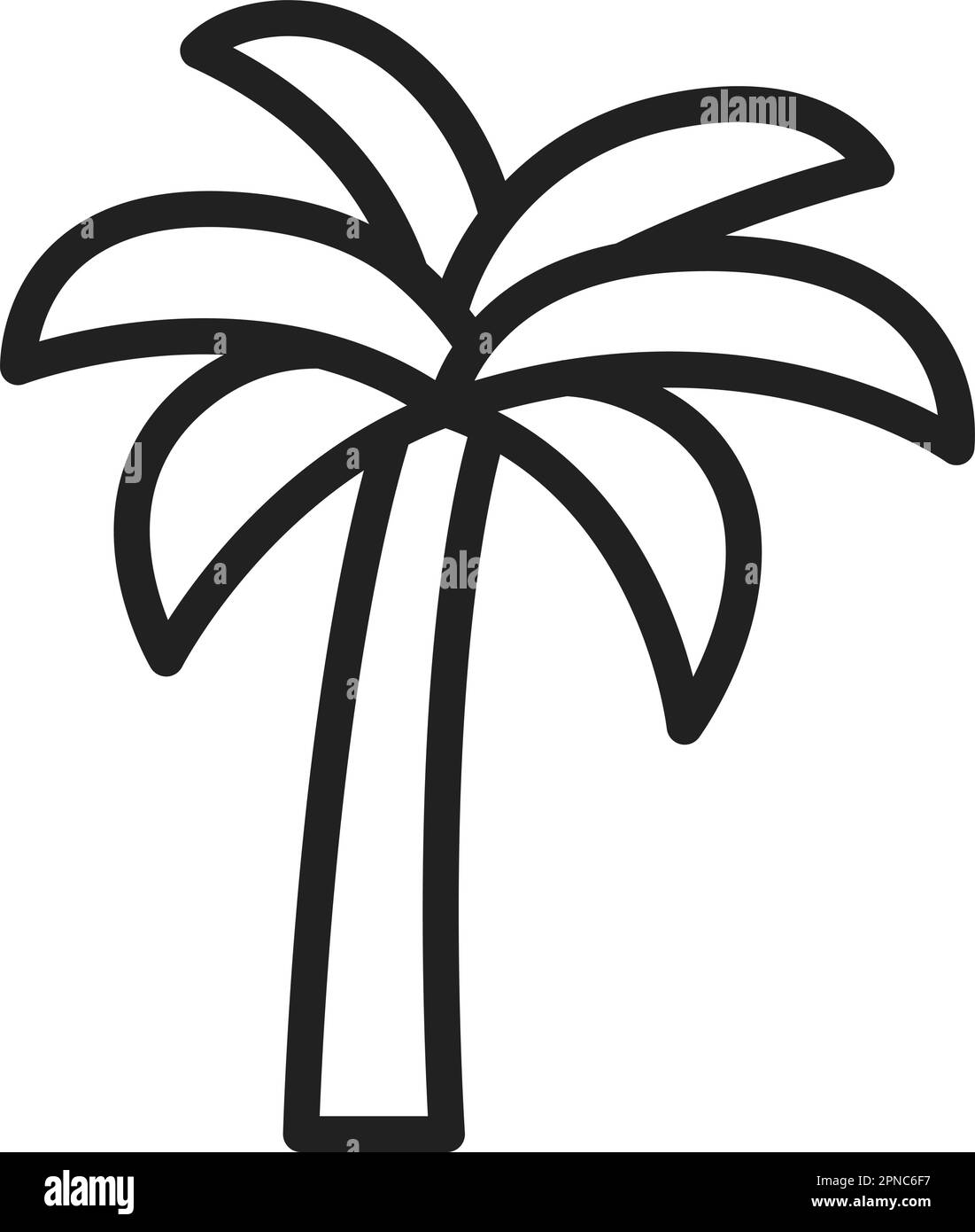 Image vectorielle de l'icône Palm Tree. Adapté aux applications mobiles, aux applications Web et aux supports d'impression. Illustration de Vecteur