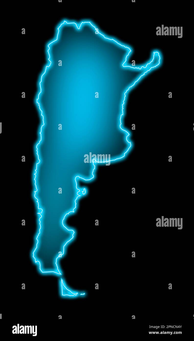 carte bleue argentine lumineuse futuriste Banque D'Images