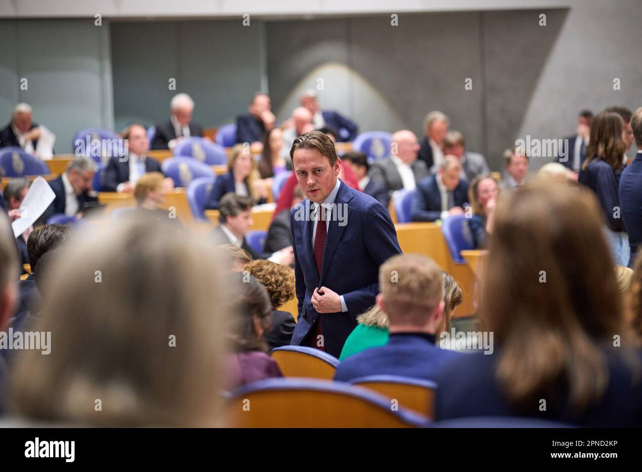 LA HAYE - PvdA membre du Parlement Henk Nijboer pendant l'heure hebdomadaire des questions à la Chambre des représentants. ANP PHIL NIJHUIS pays-bas - belgique Banque D'Images