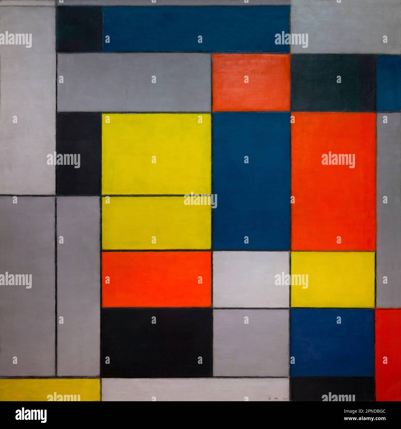 N° VI, composition N° II, Piet Mondrian, 1920, Banque D'Images