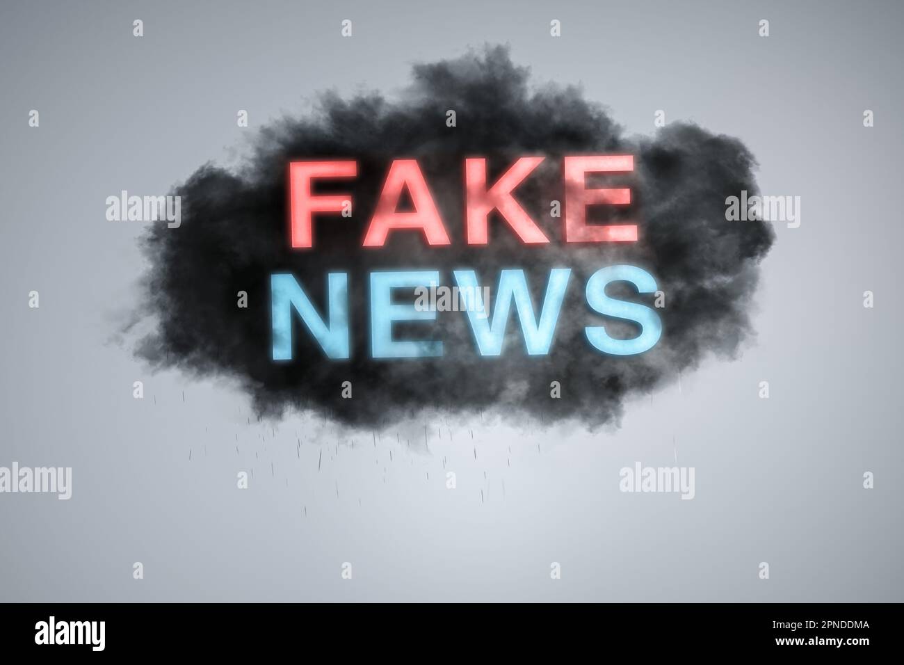Un nuage noir étiqueté avec les mots « Fake News » Banque D'Images