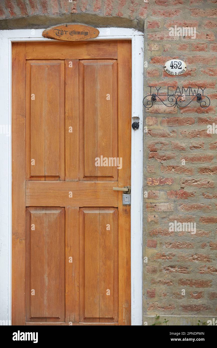 L'entrée d'une maison galloise à Gaiman, Chubut, Argentine. Banque D'Images