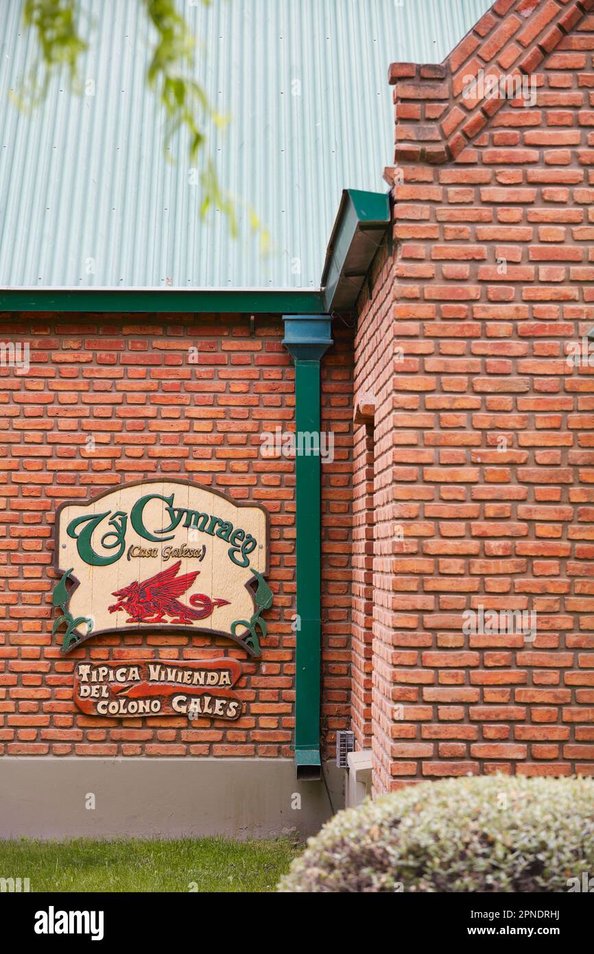 Détail d'une maison galloise à Gaiman, Chubut, Patagonie, Argentine. Banque D'Images