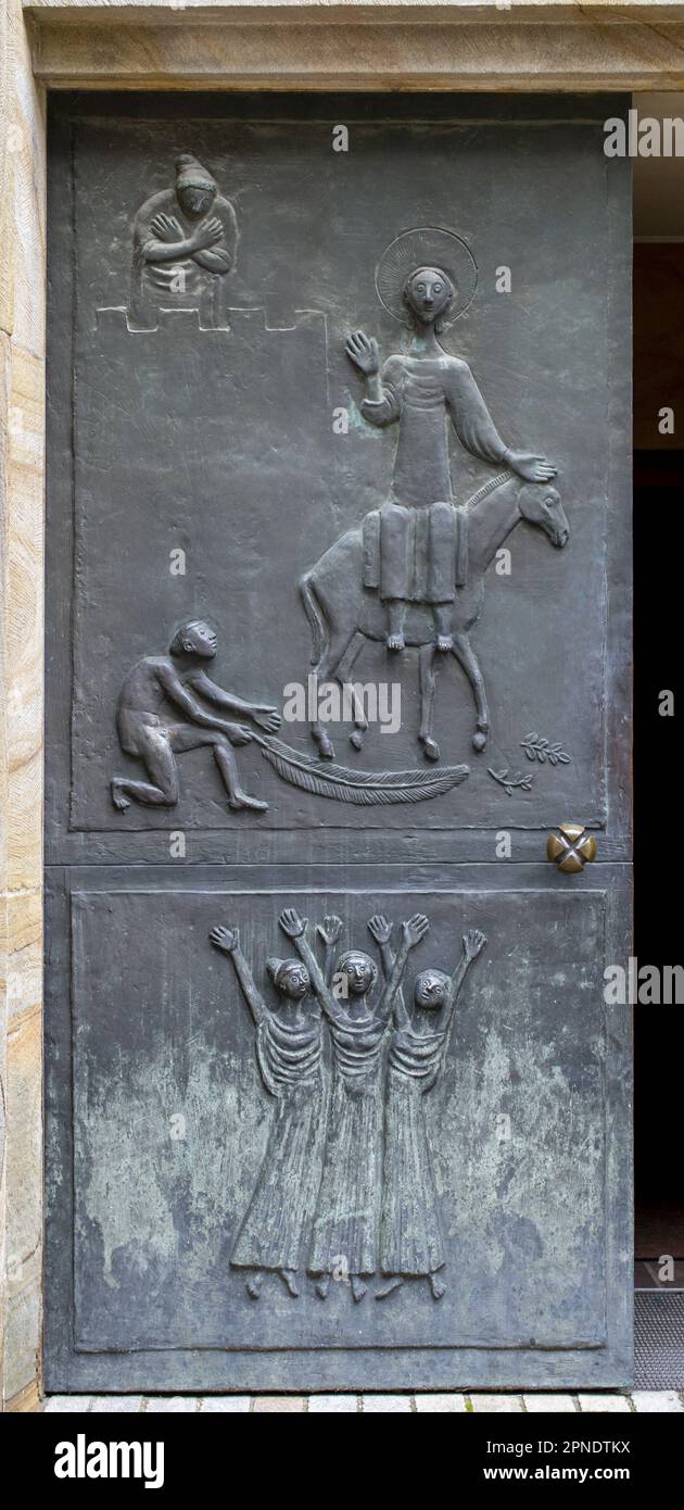 Ancienne porte de l'église en Allemagne Banque D'Images