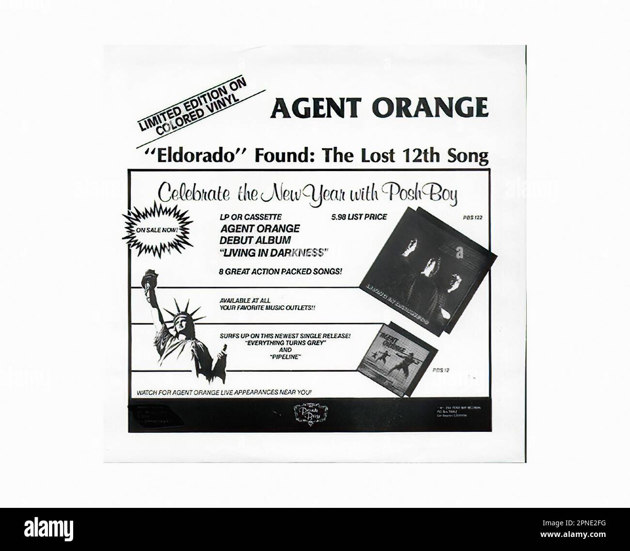 Agent Orange - 1990 (1) - Vintage 45 R.P.M Music Vinyl Record Banque D'Images