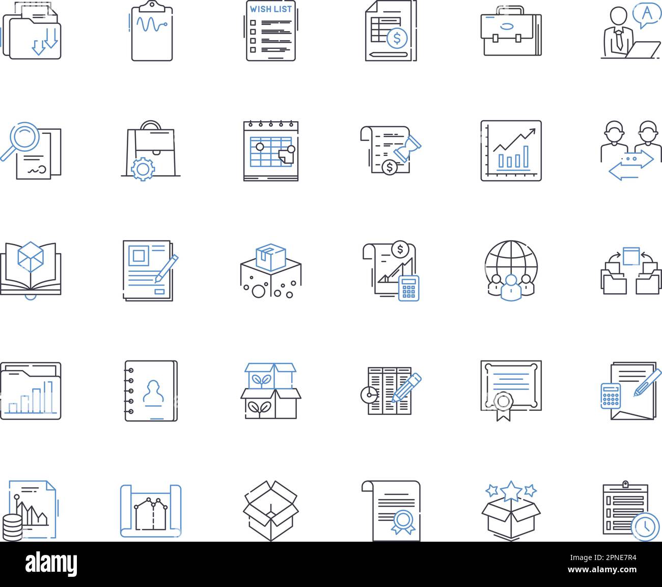Collection d'icônes de ligne de gestion de fichiers. Organiser, Trier, Archiver, Supprimer, Renommer, Classer, vecteur de sauvegarde et illustration linéaire. Stocker,récupérer Illustration de Vecteur