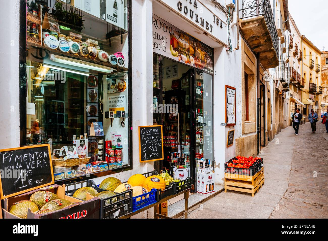 Magasin de produits local. Trujillo, Cáceres, Estrémadure, Espagne, Europe Banque D'Images