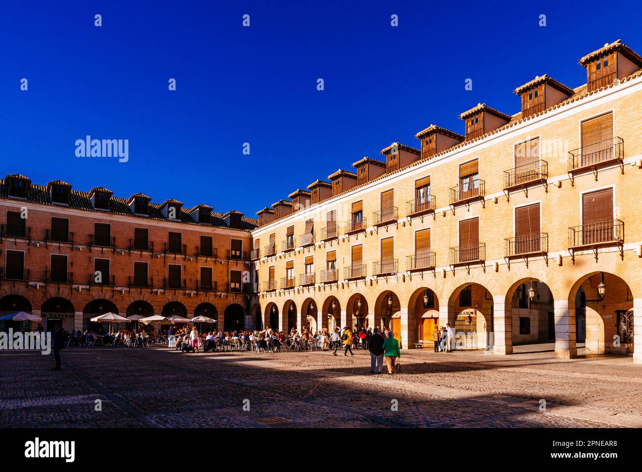 Place principale d'Ocaña - Plaza Mayor. Ocaña, Tolède, Castilla la Mancha, Espagne, Europe. Banque D'Images