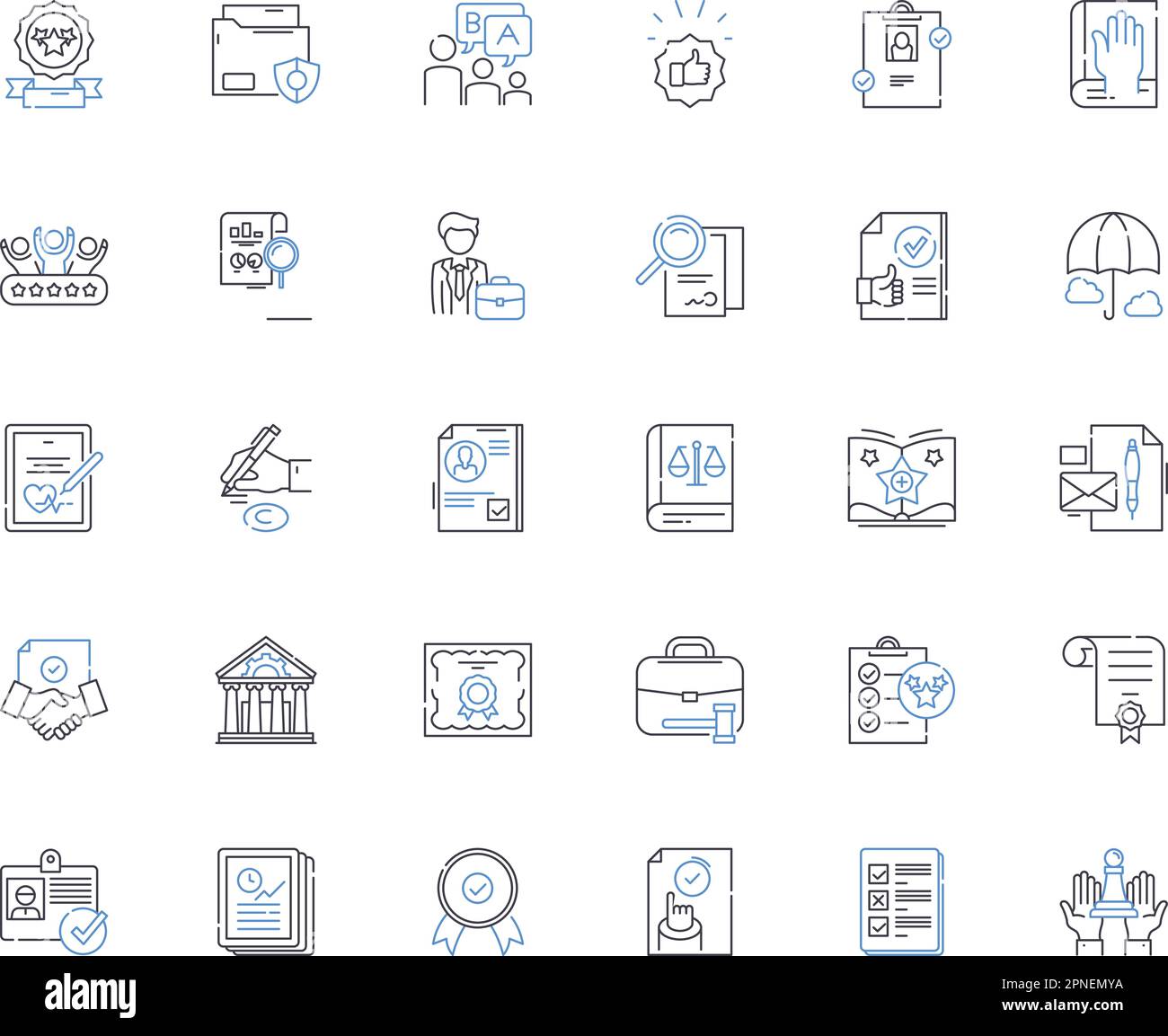 Collection d'icônes de ligne de congés autorisés. avantages, subventions, privilèges, avantages, avantages, exemptions, accorde des illustrations vectorielles et linéaires. indemnités Illustration de Vecteur