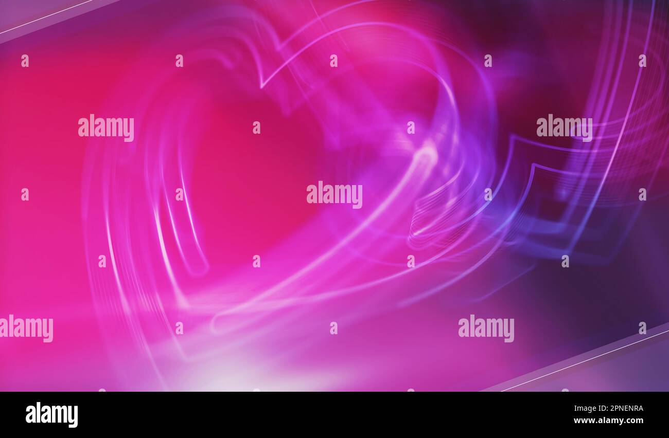 Cœur amour santé ai code technologique et cyber datant symbole concept numérique. Réseau, cyber-technologie et ordinateur résumé 3D illustration. Banque D'Images