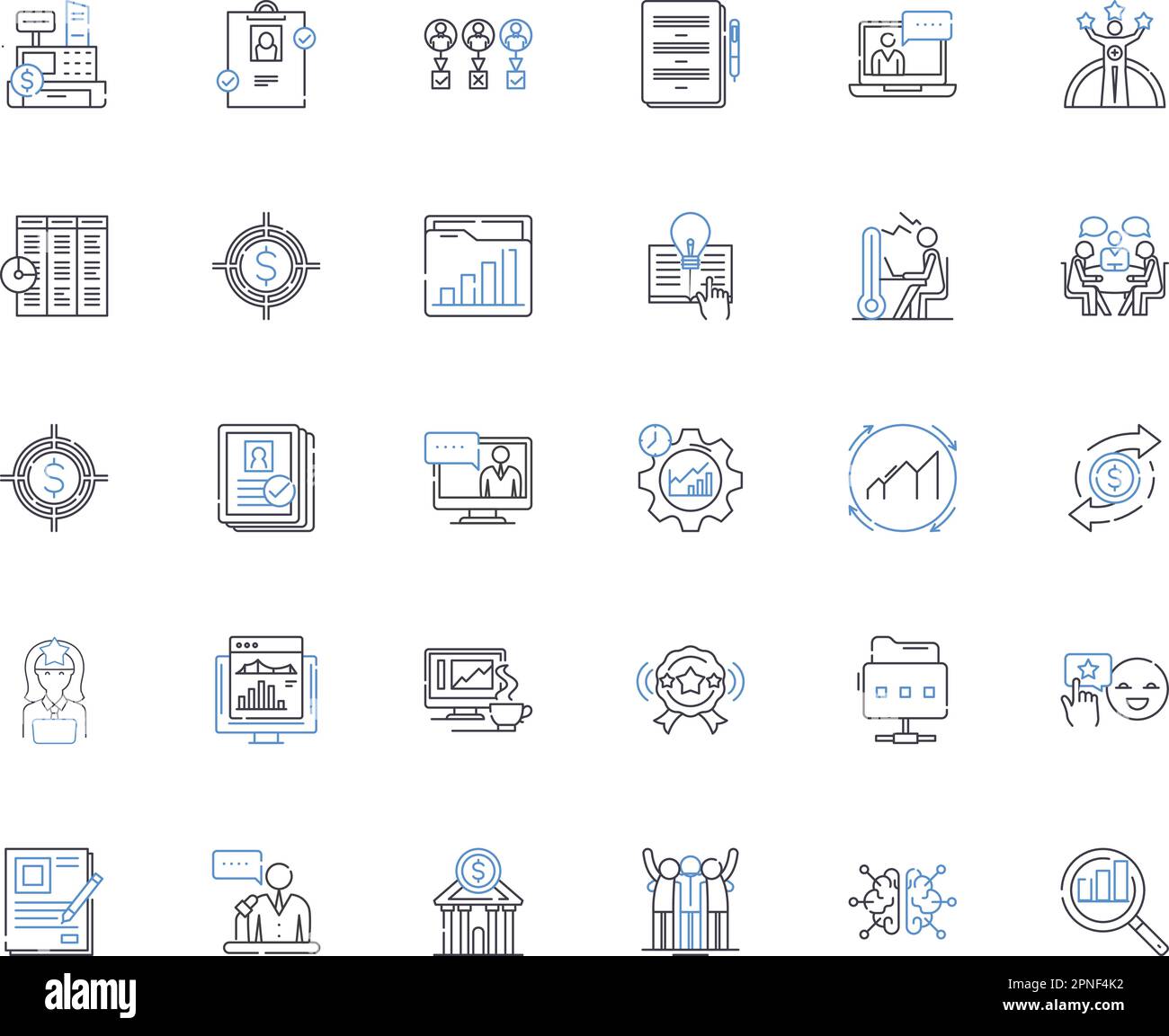 Collection d'icônes de ligne de modèle d'entreprise. Bénéfices, revenus, stratégie, innovation, flexibilité, Durabilité, vecteur de perturbation et illustration linéaire Illustration de Vecteur