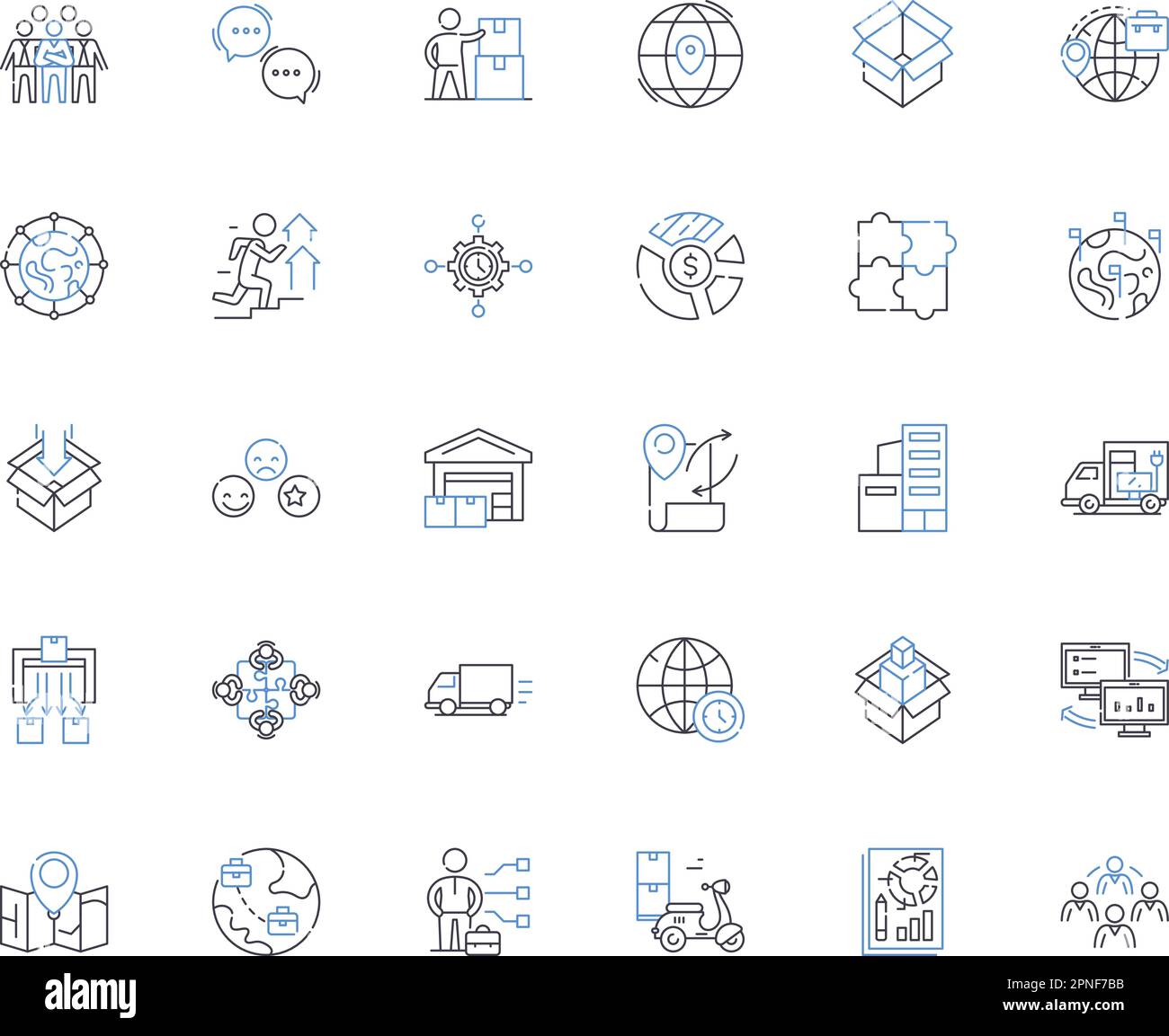 Collection d'icônes de lignes d'allotement. Jardinage, légumes, récolte, parcelle, Communauté, Durabilité, vecteur de compost et illustration linéaire. Sol Illustration de Vecteur