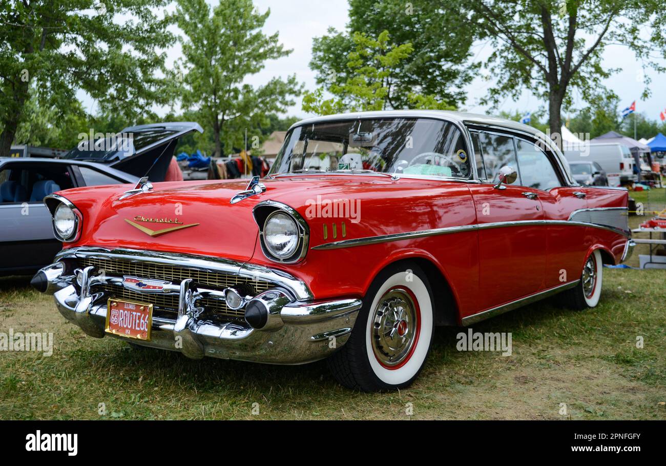 Chevrolet Belair 1957 au Granby National Banque D'Images