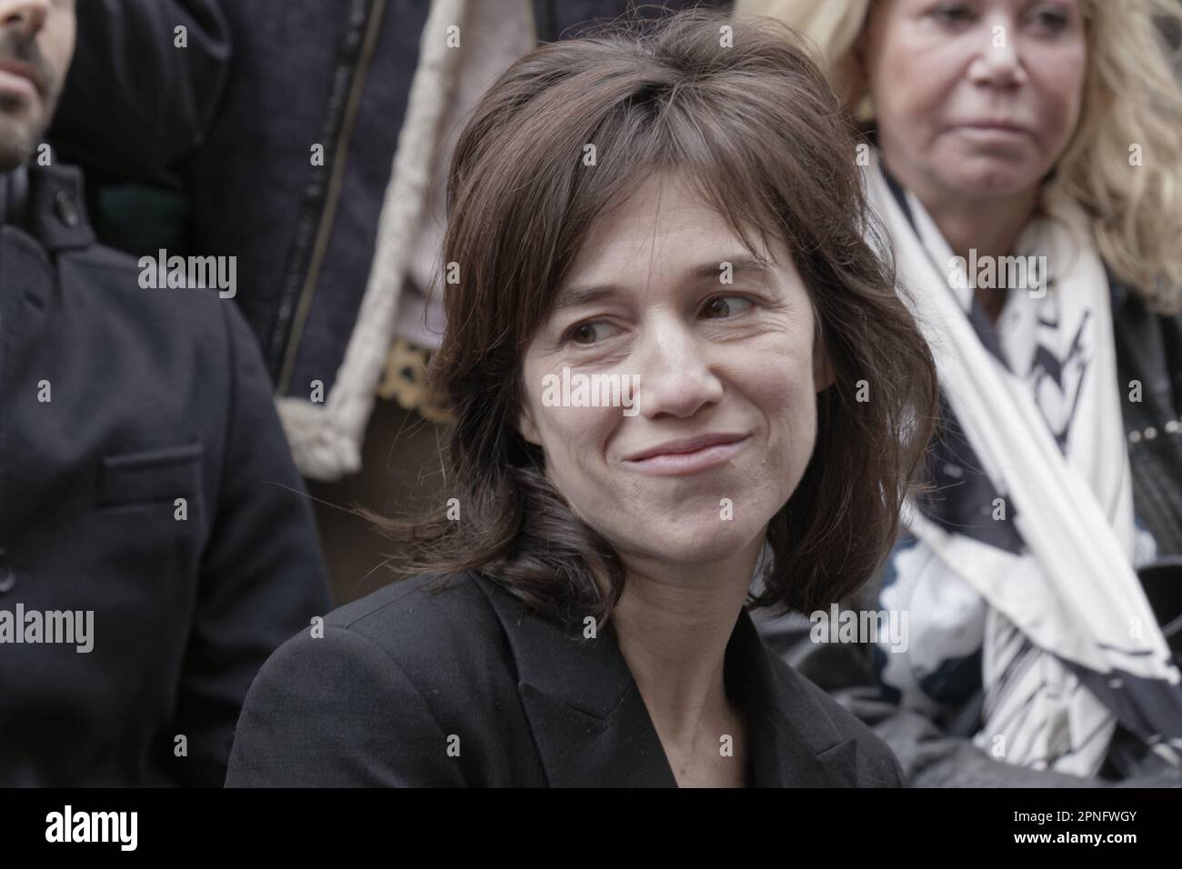 Paris,France.10 mars 2016.Charlotte Gainsbourg assiste à la cérémonie de la plaque commémorative en l'honneur de Serge Gainsbourg à paris, France Banque D'Images