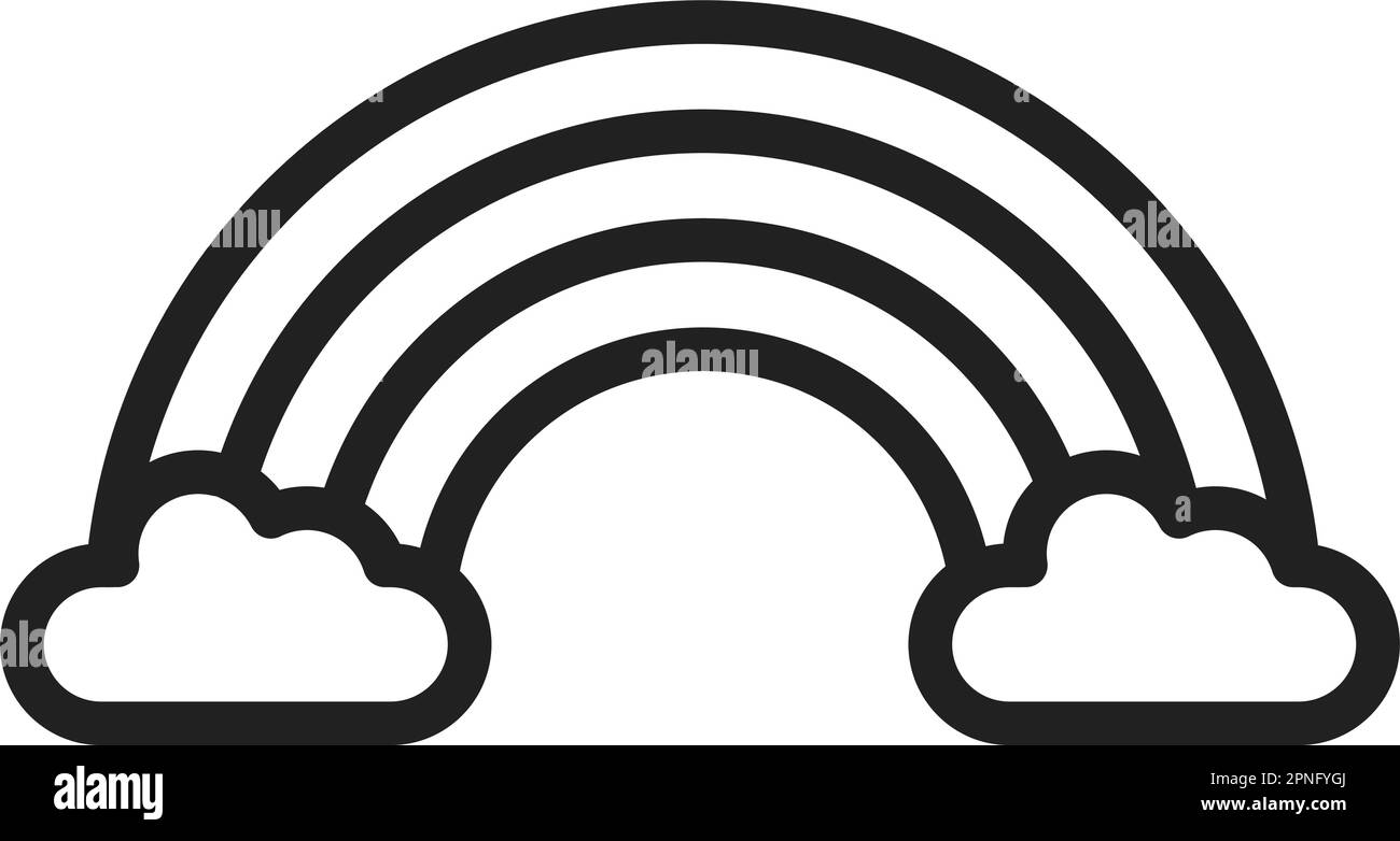Image vectorielle icône arc-en-ciel. Adapté aux applications mobiles, aux applications Web et aux supports d'impression. Illustration de Vecteur