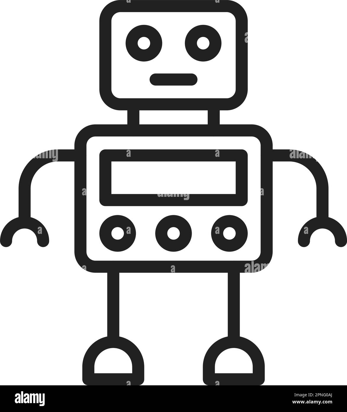 Image vectorielle de l'icône du robot. Adapté aux applications mobiles, aux applications Web et aux supports d'impression. Illustration de Vecteur