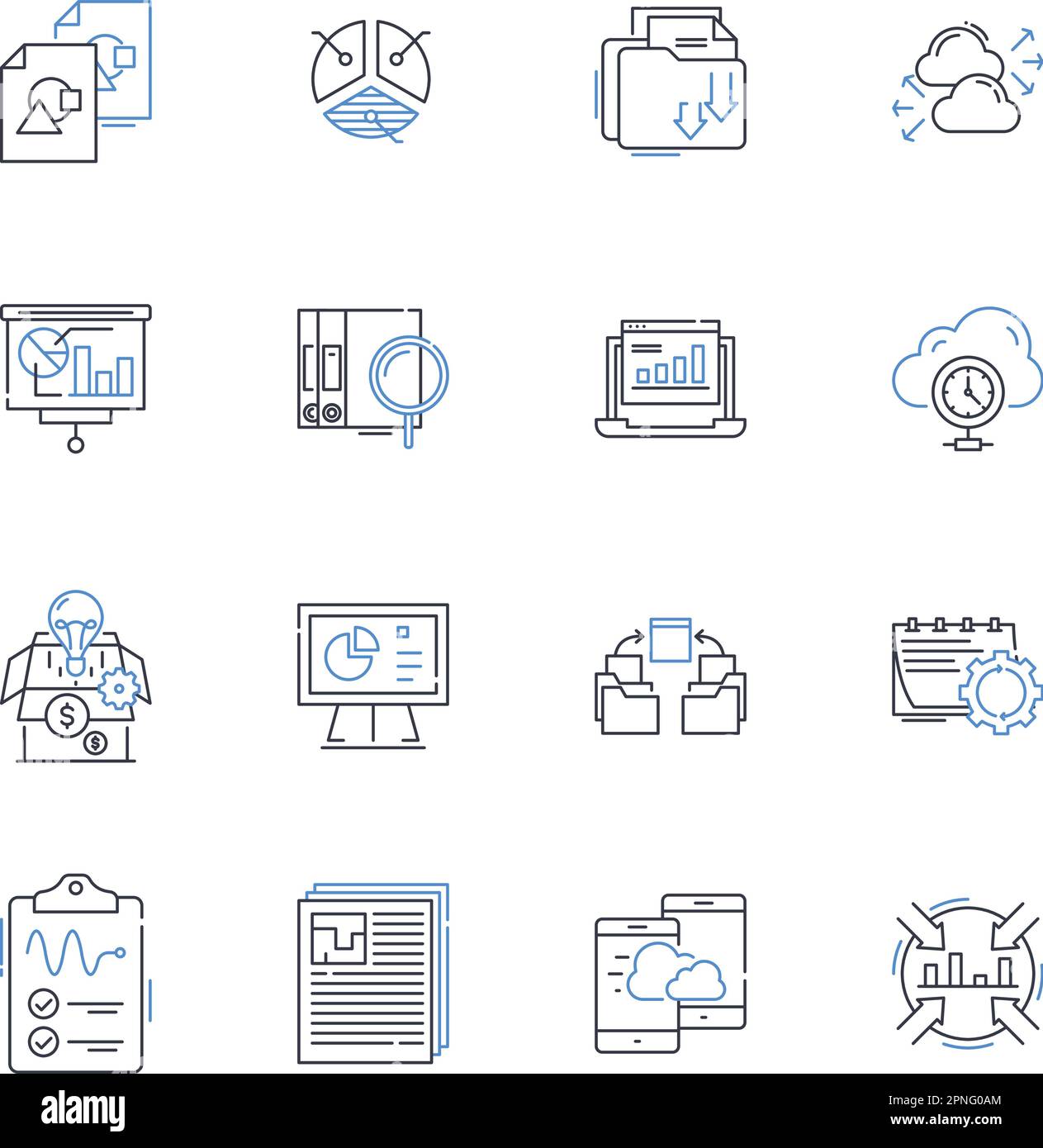 Collection de preuves et d'icônes de ligne d'équipement. Médecine légale, analyse, échantillons, test, collecte, Chaîne de garde, vecteur de conservation et linéaire Illustration de Vecteur