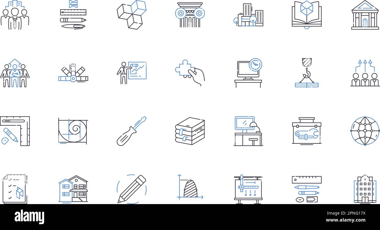 Collection d'icônes de ligne de technologie. Innovation, automatisation, robotique, intelligence artificielle, information, Avancement, vecteur de connectivité et linéaire Illustration de Vecteur