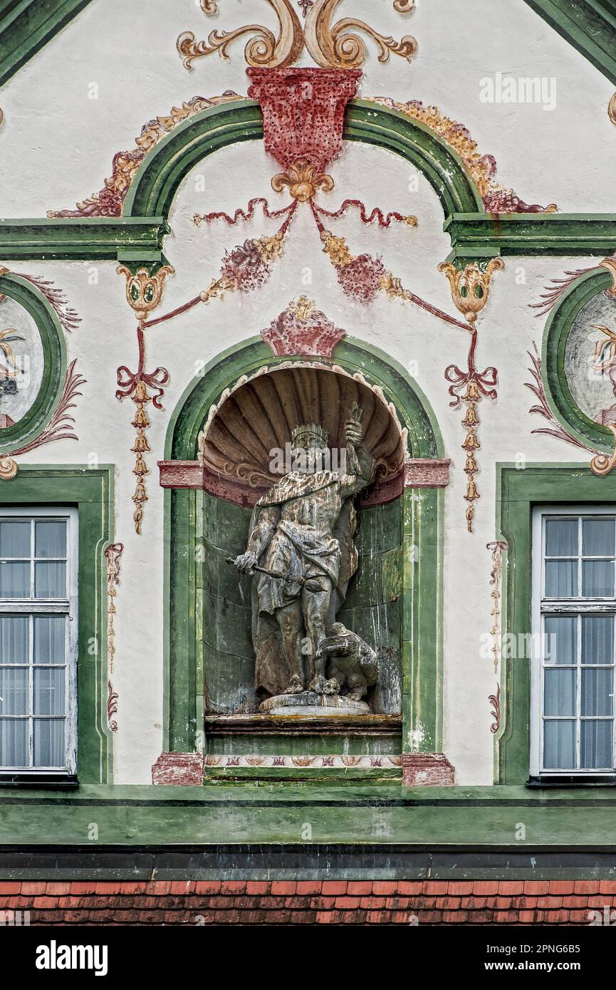 Figure dans le grenier, Monastère de Benediktbeuern, Bavière, Allemagne Banque D'Images