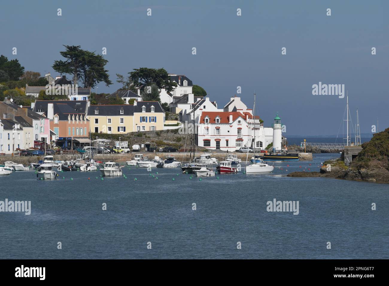 Port de voile de Sauzon, Belle Ile, Bretagne, France Banque D'Images