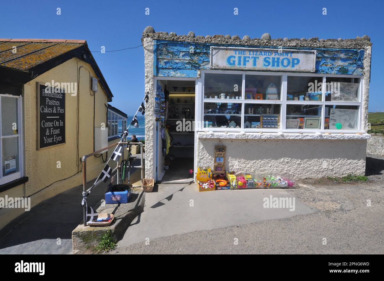 Boutique de cadeaux, Lizard point, Cornwall, Grande-Bretagne Banque D'Images