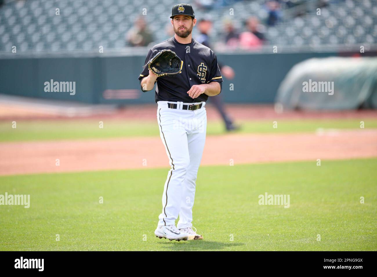 Salt Lake Bees starting pitcher Jake Kalish (37) during the game