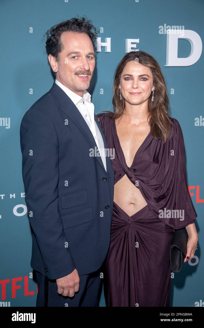 New York, États-Unis. 18th avril 2023. Matthew Rhys et Keri Russell assistent à la première de Netflix « The Diplomat » à New York au Park Lane Hotel à New York. (Photo par Ron Adar/SOPA Images/Sipa USA) crédit: SIPA US/Alay Live News Banque D'Images
