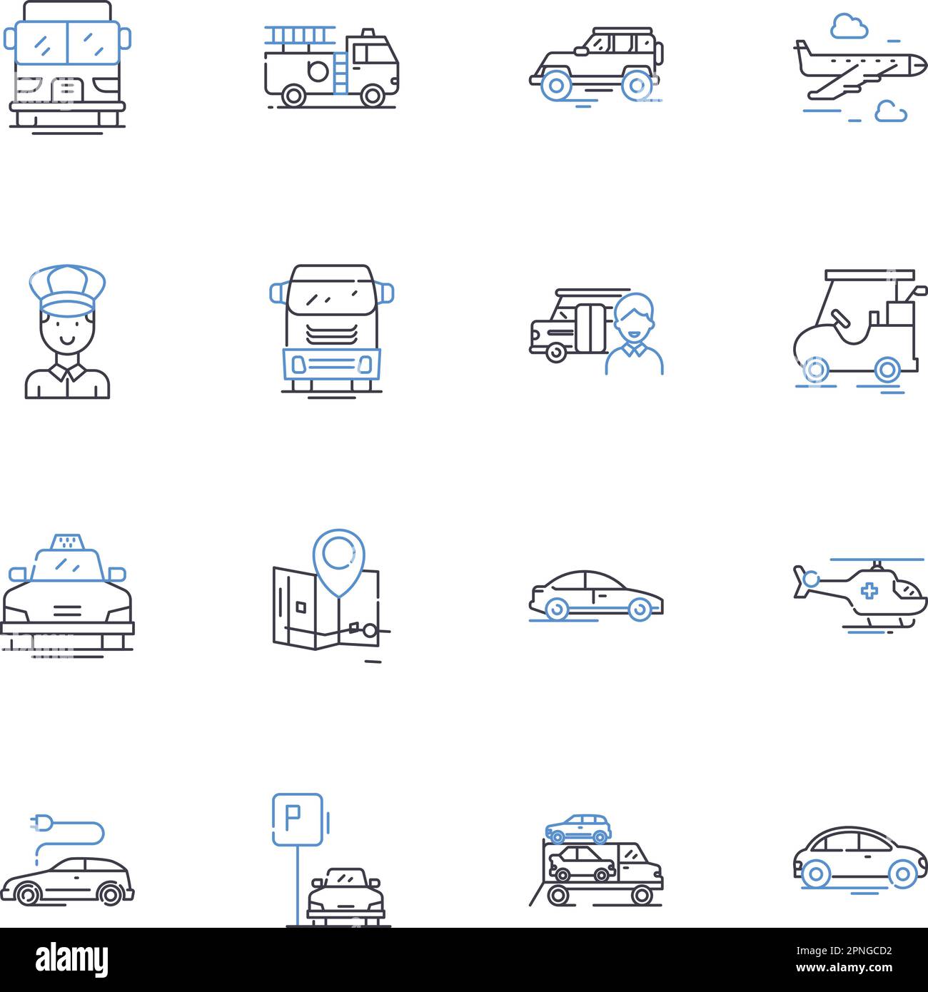 Collection d'icônes de ligne de livraison. Expédition, transport, logistique, expédition, transport, Fret, vecteur de consignation et illustration linéaire Illustration de Vecteur