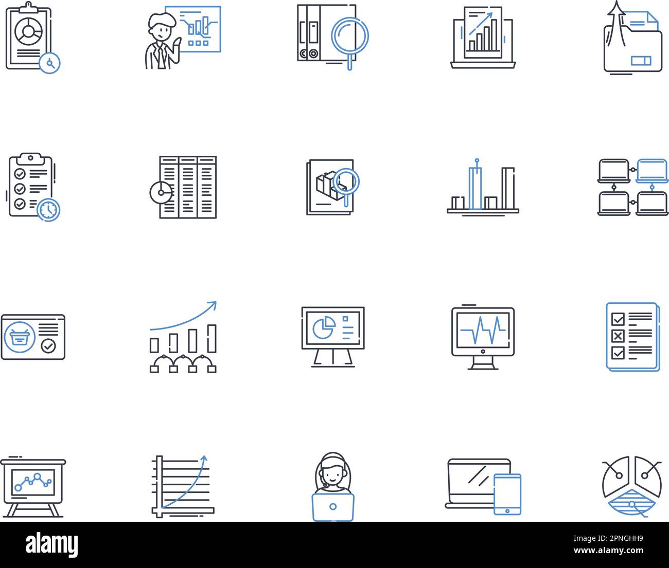 collection d'icônes de ligne de saisie. Technologie, innovation, créativité, conception, fonctionnalité, Efficacité, vecteur de qualité et illustration linéaire Illustration de Vecteur