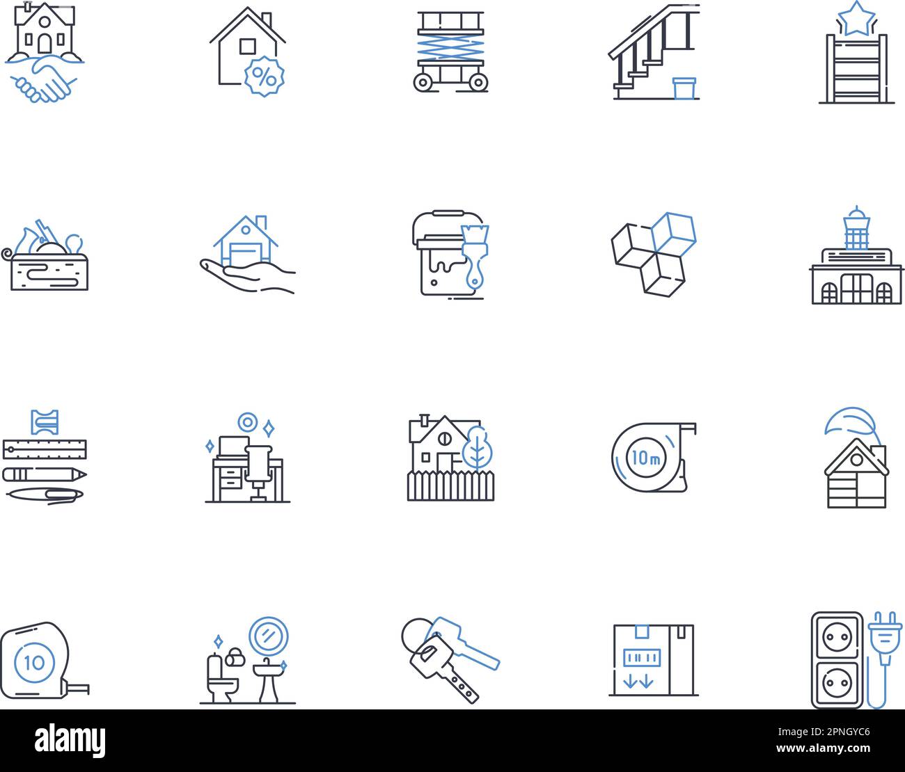 Collection d'icônes Homey Line. Confortable, confortable, accueillant, chaleureux, accueillant, Illustration vectorielle et linéaire paisible et relaxante. Accueillant, serene, coffre-fort Illustration de Vecteur