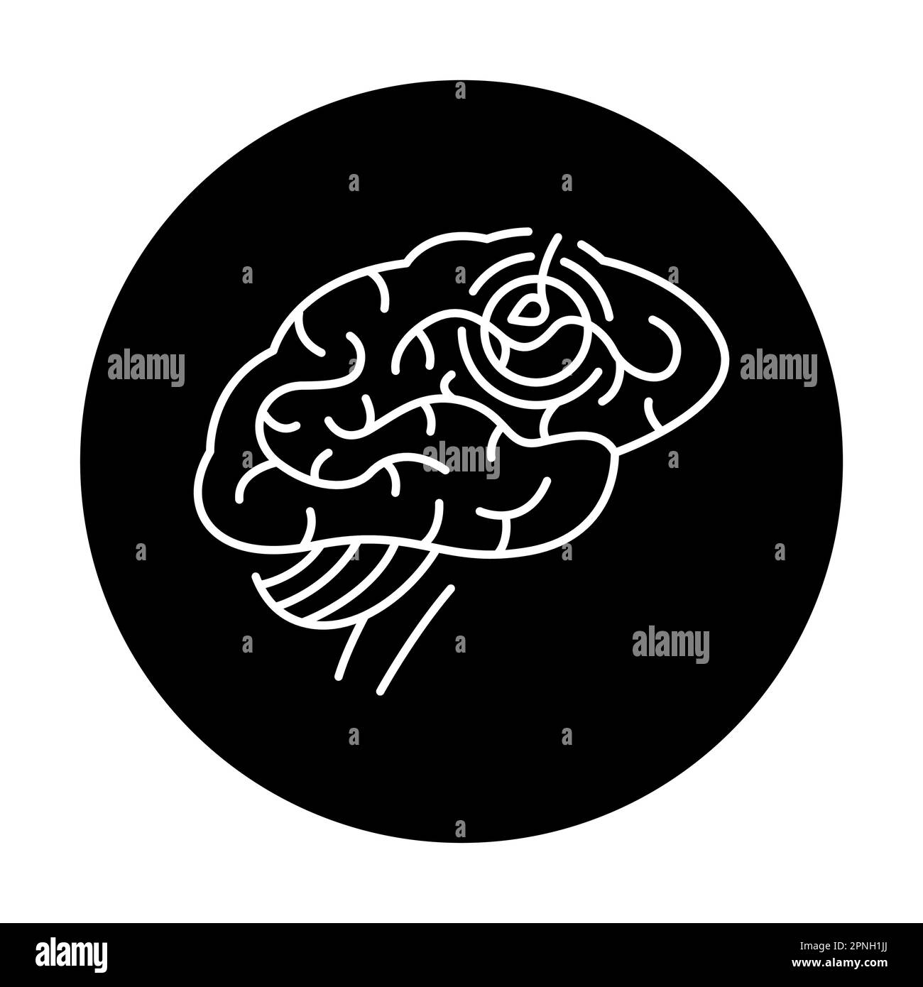 Icône de ligne de couleur de cerveau d'AVC.Maladies humaines.Pictogramme pour page Web, application mobile, Promo. Illustration de Vecteur