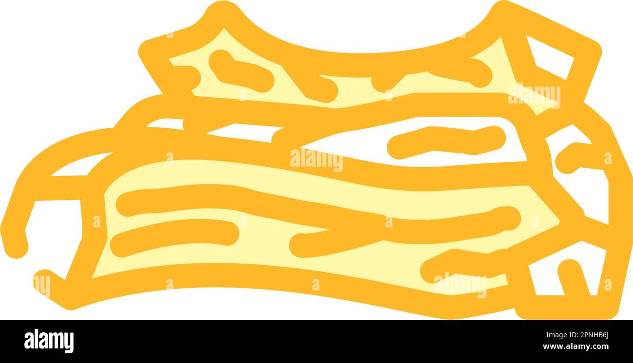 illustration vectorielle d'icône de couleur de fruits secs papaye Illustration de Vecteur