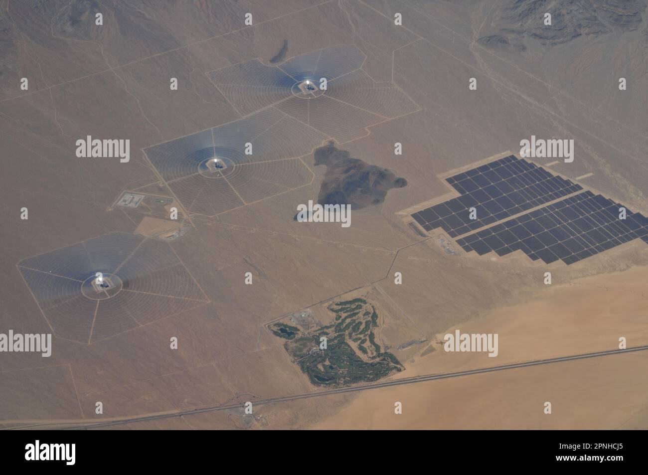 Centrale de production d'énergie solaire « Desert Power », Californie du Sud Banque D'Images