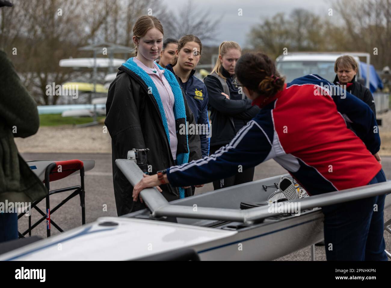 Les cours d'aviron de plage de Grande-Bretagne à Redgrave et Pinsent Rowing Lake, Caversham, Reading.pic montre Guin Batten, président de l'aviron côtier pour TeamGB Banque D'Images