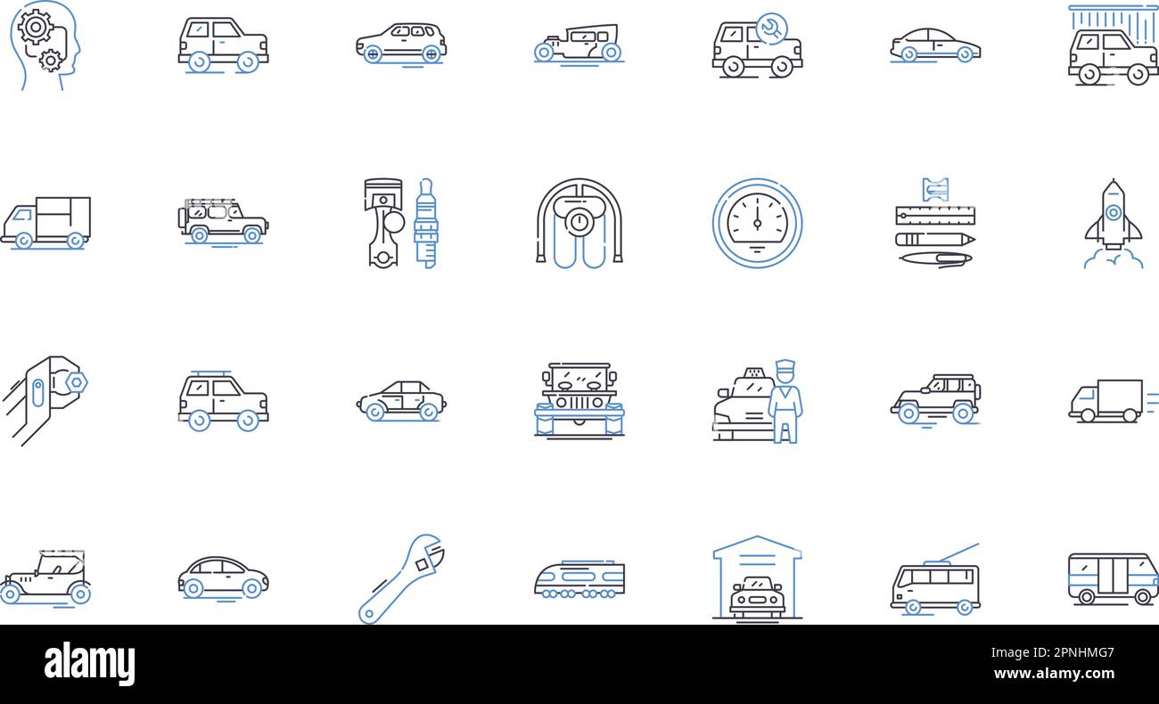 Collection d'icônes de ligne de livraison de colis. Expédition, courrier, courrier, Express, transport, Logistique, vecteur de suivi et illustration linéaire. Livraison Illustration de Vecteur