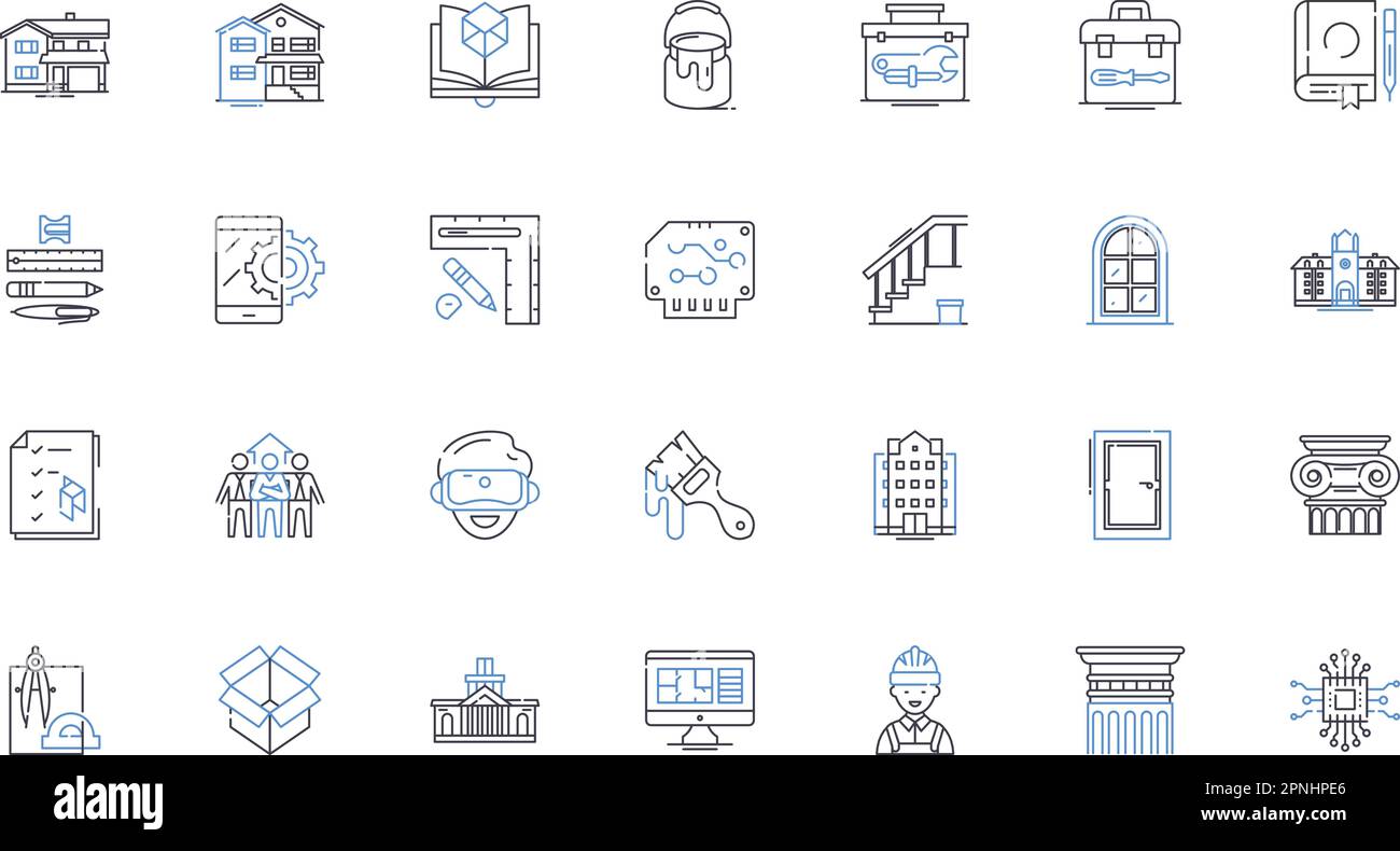 Collection d'icônes de la gamme écologie environnementale. Durabilité, écosystème, biodiversité, conservation, climat, Pollution, vecteur d'habitat et linéaire Illustration de Vecteur