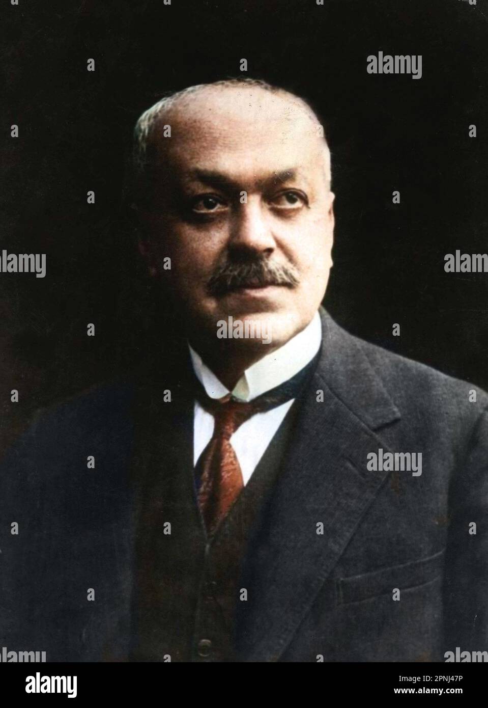 Portrait de Italo Svevo en 1925, ecrivain italien (1861-1928). Aron Hector Schmitz mieux connu par le pseudonyme Italo Svevo Banque D'Images