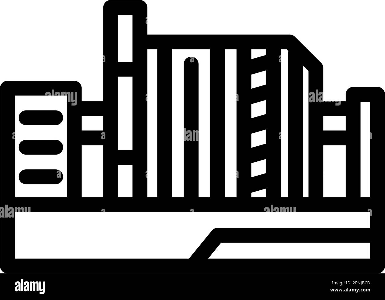 illustration vectorielle de l'icône de la ligne de production d'acier du concentrateur Illustration de Vecteur