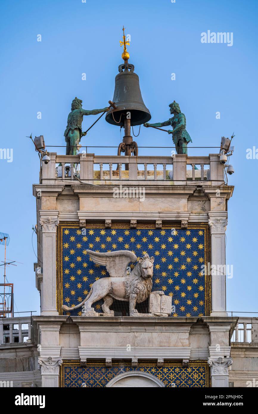 Clocktower de St Marc (Torre dell'Orologio), Venise, Vénétie, Italie Banque D'Images
