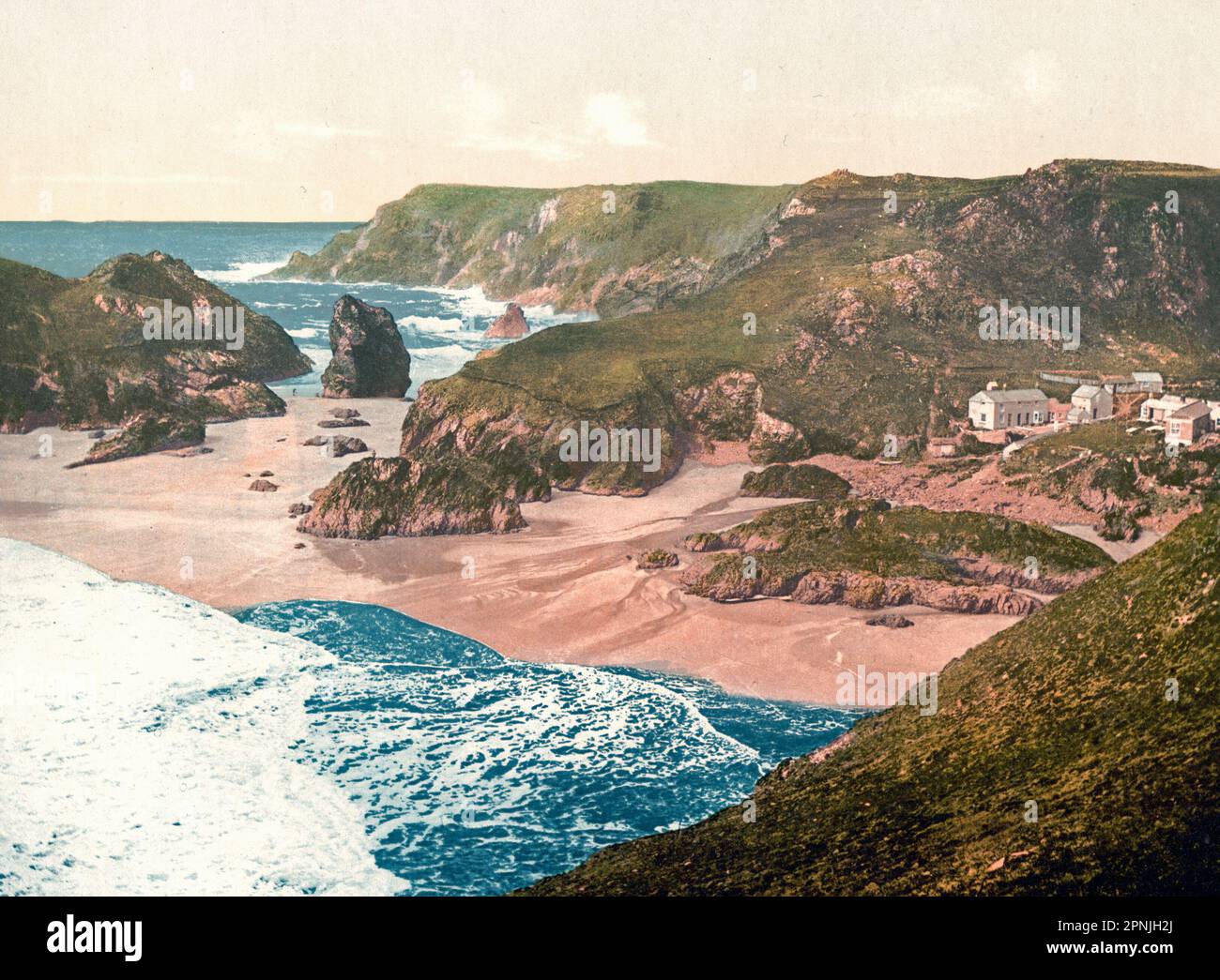 Kynance Cove, Cornwall, Angleterre, vers 1900 Banque D'Images