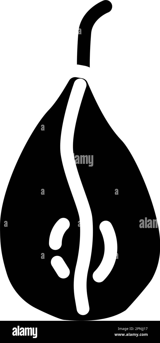 illustration vectorielle d'icône de glyphe de fruits séchés à la poire Illustration de Vecteur