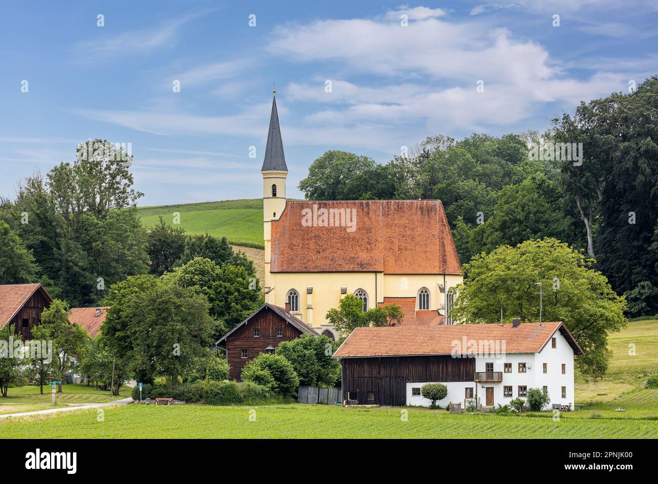 Eglise catholique romaine de pèlerinage Saint Anna dans le hameau Sankt Anna, près du village Ering, dans la vallée de l'Inn, quartier de Rottal-Inn, Bavière, Allemagne Banque D'Images