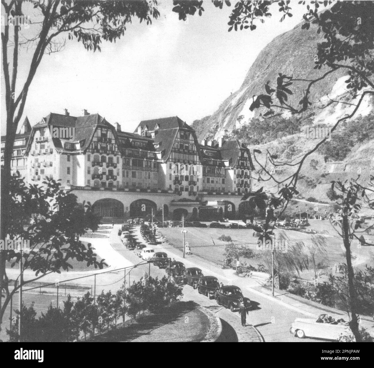 BRÉSIL. Rio de Janeiro. Hotel Quitandinha 1951 ancienne photo d'époque Banque D'Images