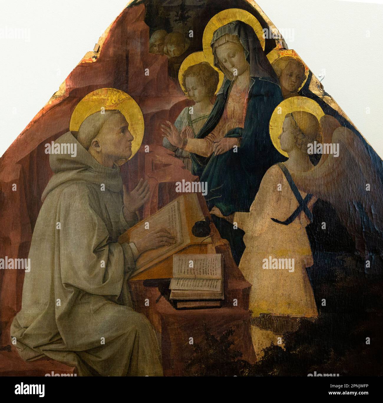 La vision de la Vierge de Saint Bernard, FRA Filippo Lippi, 1447, Banque D'Images