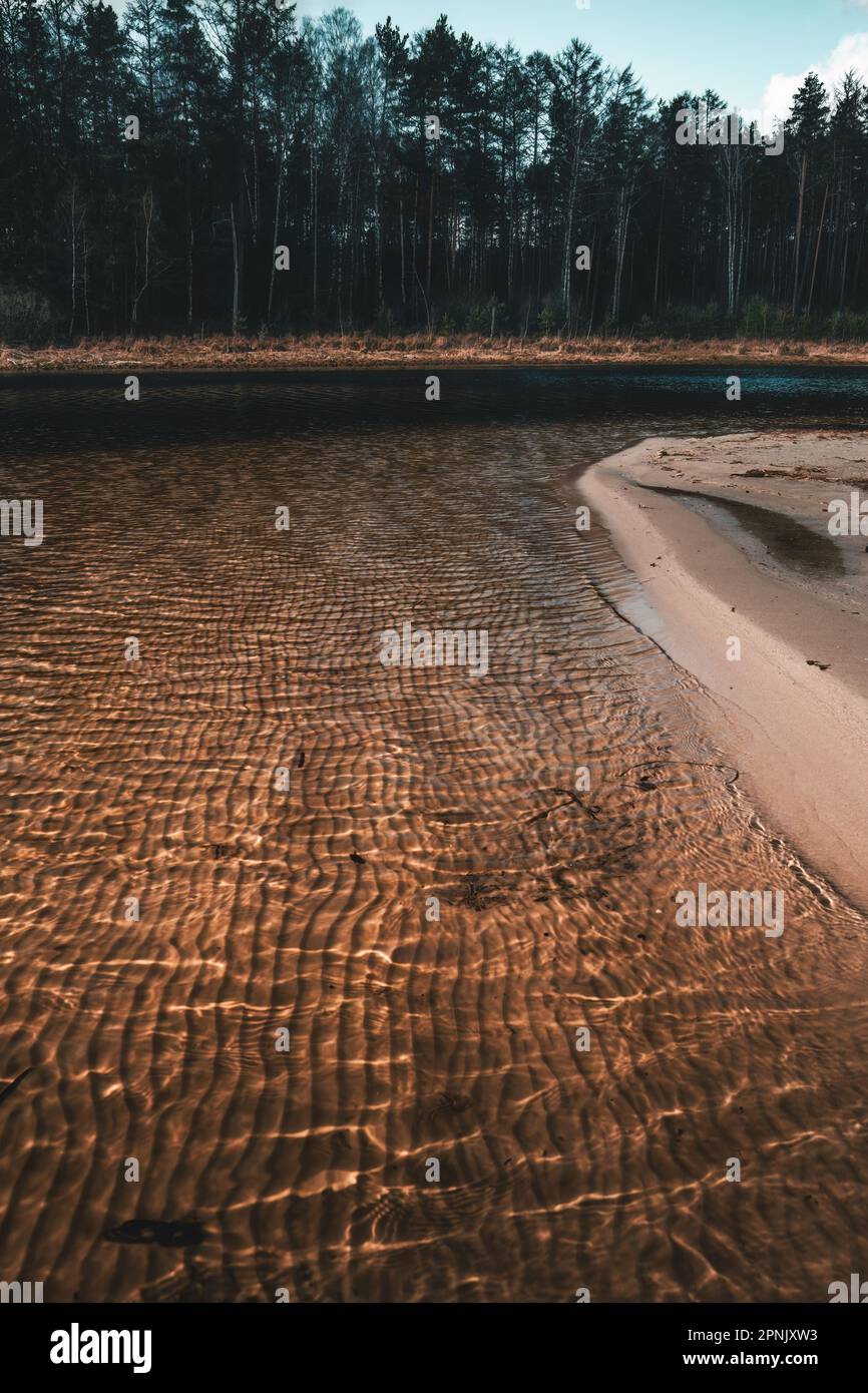 Lac Jelenie due, début du printemps - Kaszuby, Pologne partie 2 Banque D'Images