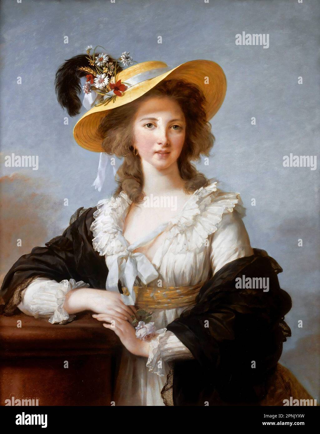 Yolande-Martine-Gabrielle de Polastron, duchesse de Polignac par Élisabeth Vigée le Brun (1755-1842), huile sur toile, 1782 Banque D'Images