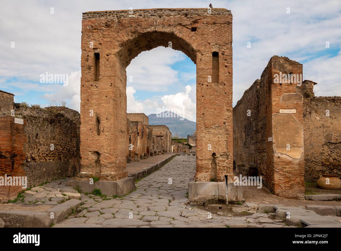 Parc archéologique de Pompéi près de la ville de Naples, Italie Banque D'Images