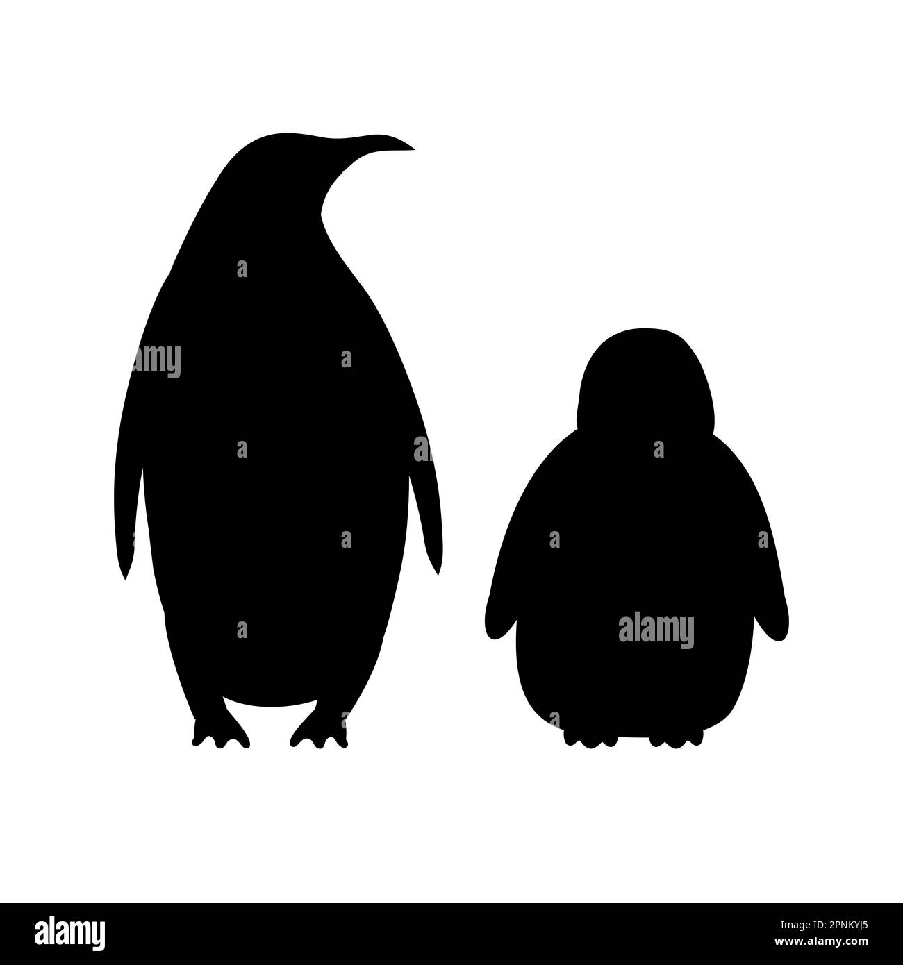 Manchot empereur à la main à motif vectoriel plat avec silhouette de bébé isolée sur fond blanc Illustration de Vecteur Manchot empereur à la main à motif vectoriel plat avec silhouette de bébé isolée sur fond blanc Illustration de Vecteur