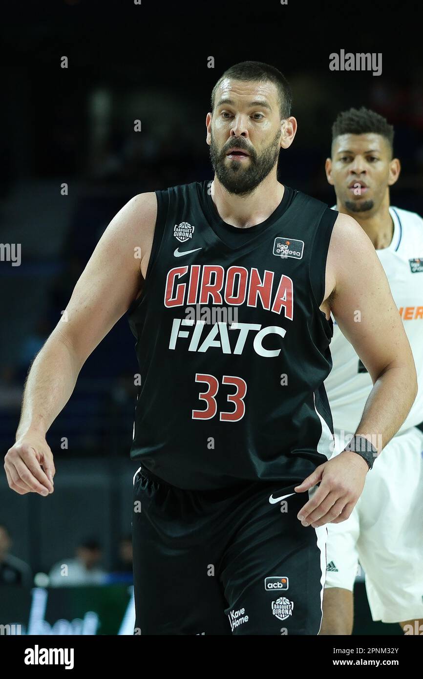 Madrid, Espagne. 19th avril 2023. Marc GasolMarc Gasol de Basquet Girona vu en action pendant le match de la Ligue ACB entre le Real Madrid et Basquet Girona au Centre WiZink de Madrid. Victoire pour Real Madrid (89-70) (photo par Atilano Garcia/SOPA Images/Sipa USA) crédit: SIPA USA/Alay Live News Banque D'Images