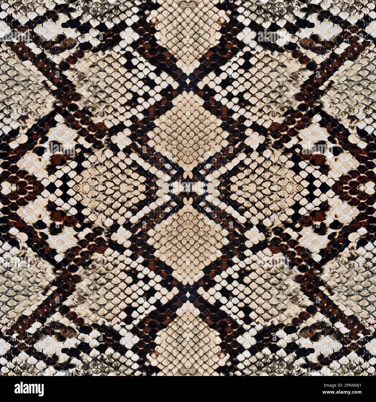 Peau de serpent sans couture, serpent, texture python, peau d'animal. Banque D'Images
